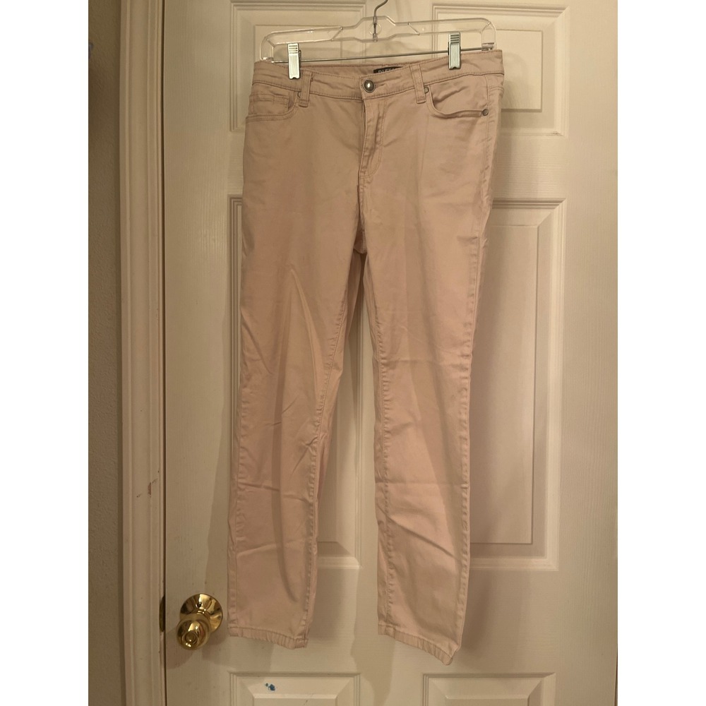 Buffalo‎ David Bitton Daily Mid-Rise Stretch Skinny Ankle Grazer Pants Pink 6/28